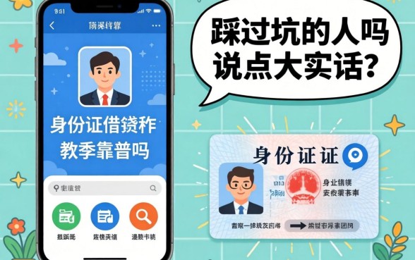 无身份证借钱软件靠谱吗？一个踩过坑的人说点大实话