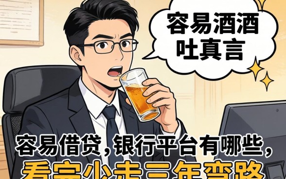 银行经理酒后吐真言:容易借贷的平台有哪些,看完少走三年弯路