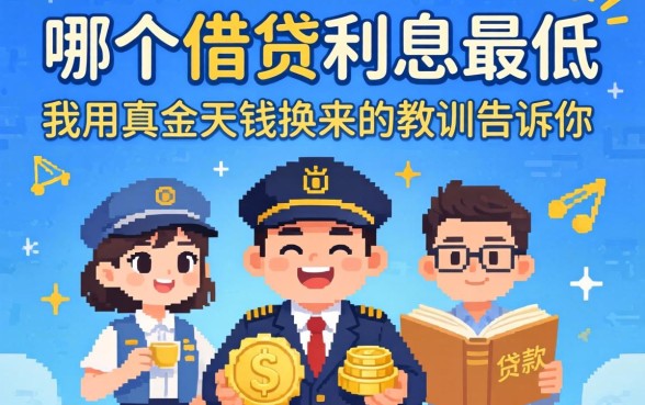 贷款哪个借贷利息最低？我用真金白银换来的教训告诉你