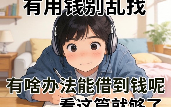 急用钱别乱找，有啥办法能借到钱呢看这篇就够了