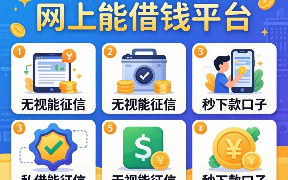 私人网上能借钱的平台，陈列五个无视征信秒下款的口子