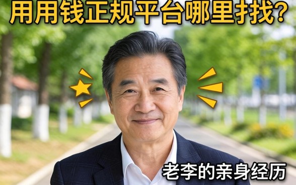 急用钱正规平台哪里找?老李的亲身经历或许能给你指条明路