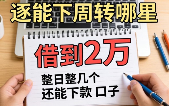 急需周转在哪里可以借到2万？整理几个还能下款的口子