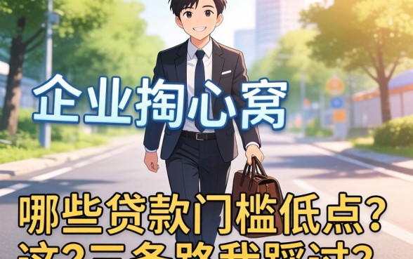 小企业主掏心窝：哪些贷款门槛低点？这三条路我踩过