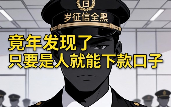 我21岁征信全黑，竟在2026年发现了只要是人就能下款的口子