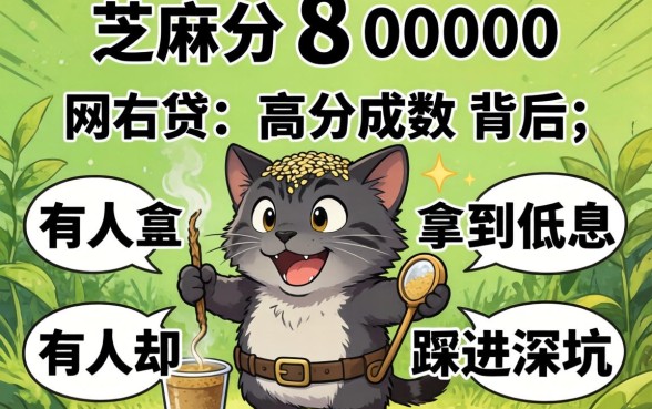 芝麻分8000左右网贷：高分成数背后，有人拿到低息，有人却踩进深坑