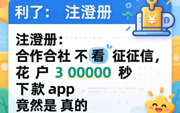 我试了注册合作社不看征信，花户3000秒下款app竟然是真的