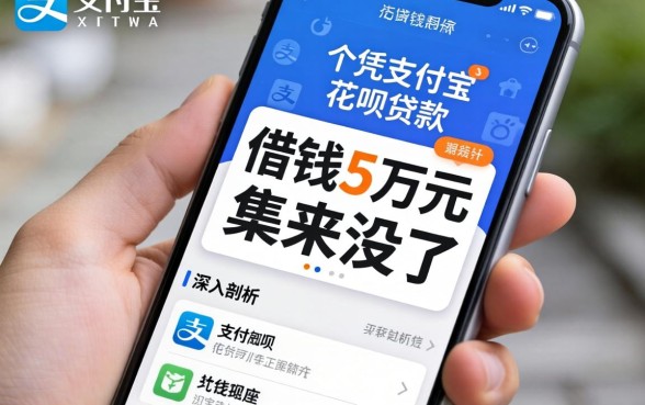 手机借钱5万元没了，深入剖析5个凭支付宝花呗贷款的软件