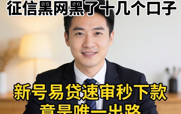 我征信黑网黑试了十几个口子，发现新号易贷速审秒下款竟是唯一出路