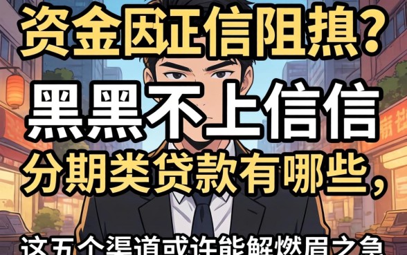 急需资金却因征信受阻？黑户不上征信的分期类贷款有哪些，这五个渠道或许能解燃眉之急