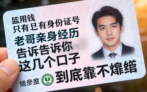 急用钱只有身份证号?老哥亲身经历告诉你这几个口子到底靠不靠谱