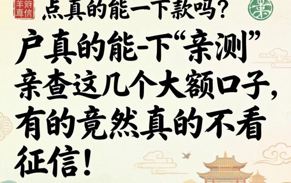 黑户真的能下款吗？亲测这几个大额口子，有的竟然真的不看征信！