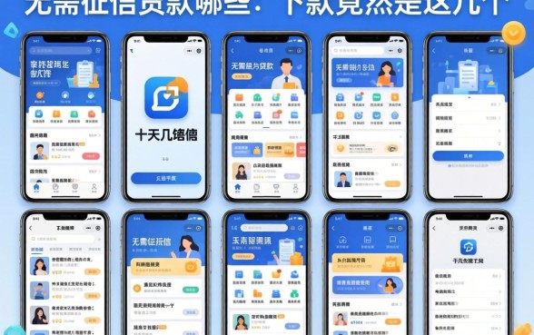 我试了十几个平台,发现无需征信的贷款有哪些平台可以下款竟然是这几个