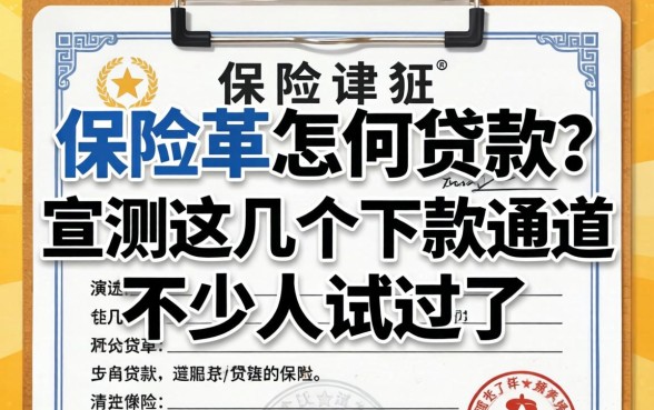 拿保险单怎么贷款?实测这几个下款通道不少人试过了