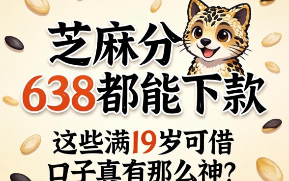 我芝麻分638都能下款，这些满19岁可借的口子真有那么神吗