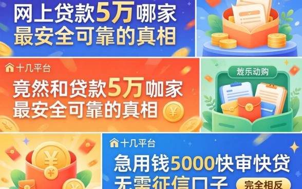 我试了十几个平台,发现网上贷款5万哪家最安全可靠的真相,竟然和急用钱5000快审快贷无需征信口子完全相反