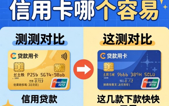 贷款和信用卡哪个容易?实测对比这几款下款快的口子