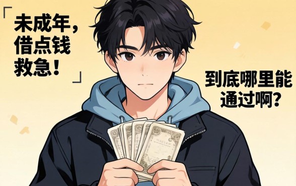 求助！未成年想借点钱救急，到底哪里能通过啊？