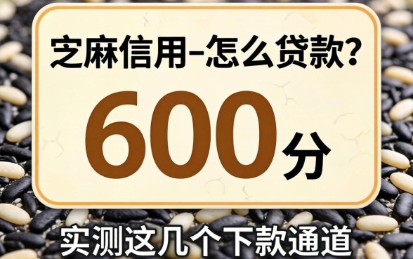 芝麻信用600分怎么贷款？实测这几个下款通道