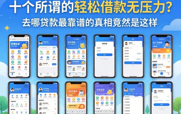 我试了十几个所谓的轻松借款无压力软件,发现去哪贷款最靠谱的真相竟然是这样