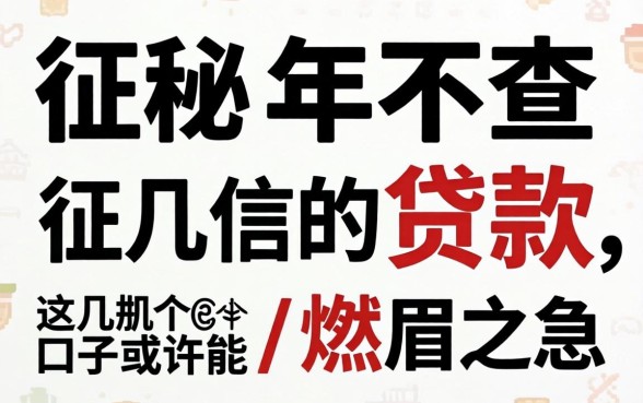 揭秘2026年不查征信的贷款,这几个口子或许能解燃眉之急