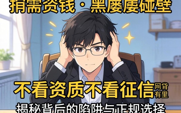 急需用钱却屡屡碰壁?不看资质不看征信的黑网贷有哪些,揭秘背后的陷阱与正规选择