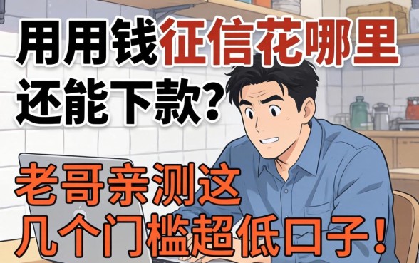 急用钱征信花哪里还能下款?老哥亲测这几个门槛超低的口子!