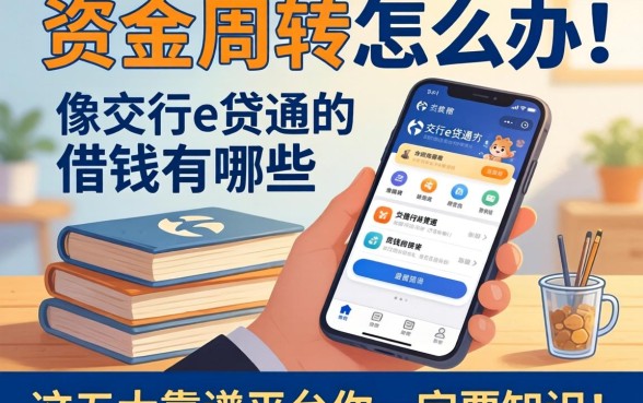 急需资金周转怎么办?像交行e贷通的借钱软件有哪些?这五大靠谱平台你一定要知道!