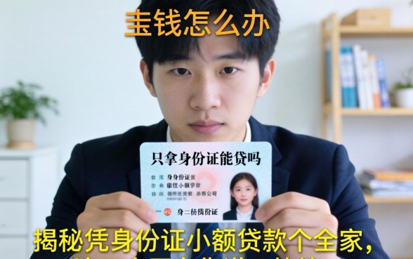 急需用钱怎么办?只拿身份证能贷吗?揭秘凭身份证小额贷款哪家好,这五个平台靠谱又快捷!