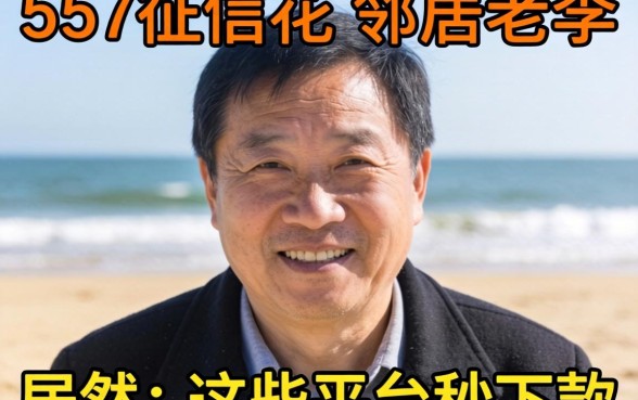 我亲眼看见55岁征信花的邻居老李，居然在这些平台秒下款