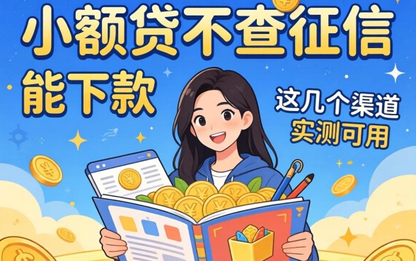 揭秘什么小额贷不查征信的呢能下款,这几个渠道实测可用