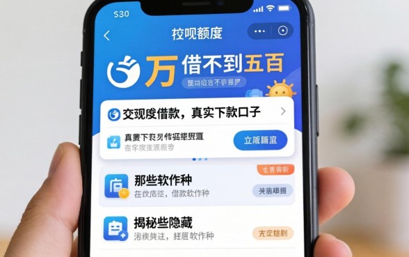 我花呗额度两万却借不到五百，揭秘那些隐藏的借款软件和真实下款口子