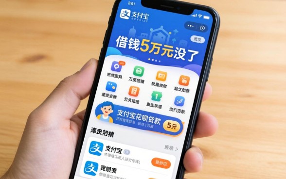 手机借钱5万元没了，深入剖析5个凭支付宝花呗贷款的软件