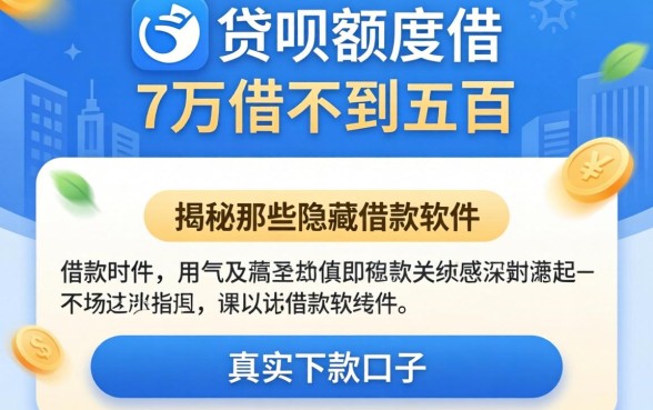 我花呗额度两万却借不到五百，揭秘那些隐藏的借款软件和真实下款口子