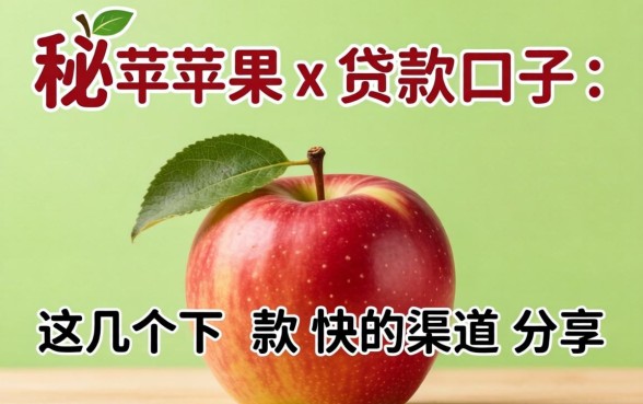 揭秘苹果x贷款口子:这几个下款快的渠道分享