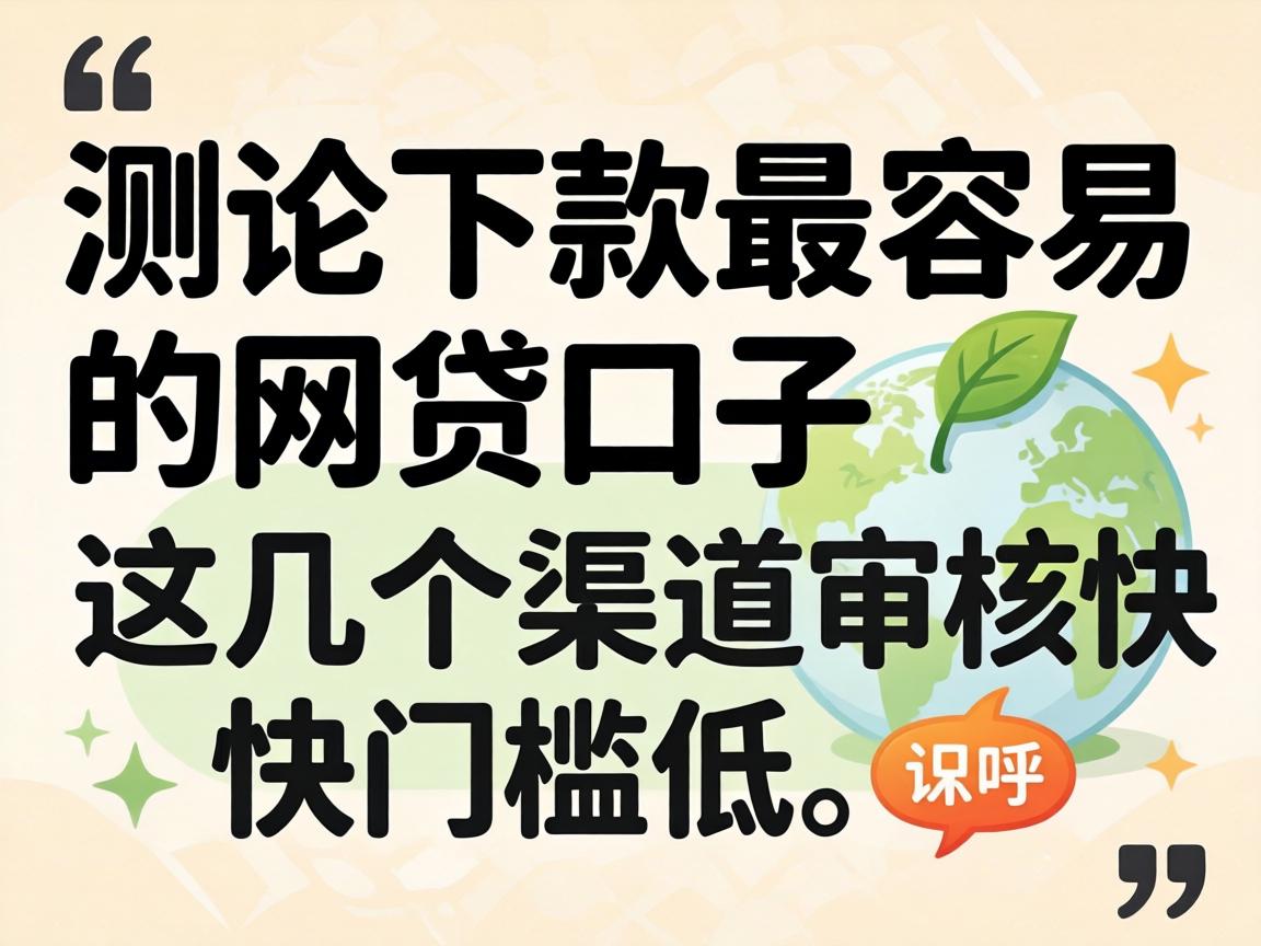 实测下款最容易的网贷口子，这几个渠道审核快门槛低