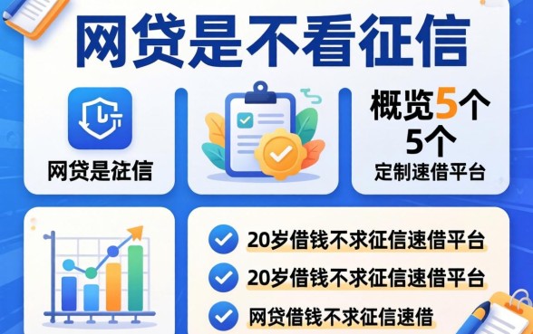 有哪些网贷是不看征信的，概览5个20岁借钱不求征信速借平台