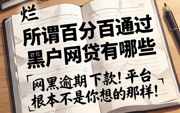 我翻烂了所谓百分百通过的黑户网贷有哪些，发现网黑逾期下款平台根本不是你想的那样