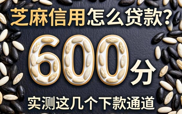 芝麻信用600分怎么贷款？实测这几个下款通道