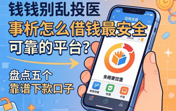 急需用钱别乱投医,手机怎么借钱最安全可靠的平台?盘点五个靠谱下款口子