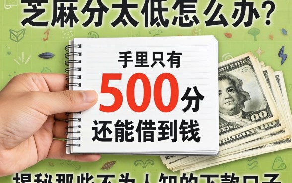 芝麻分太低怎么办?手里只有500分还能借到钱吗?揭秘那些不为人知的下款口子