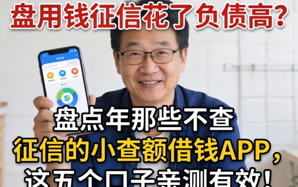 急用钱征信花了负债高?盘点2026年那些不查征信的小额借钱APP,这五个口子亲测有效!