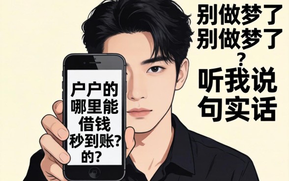 黑户手机哪里借钱能秒到账的？别做梦了，听我说句实话