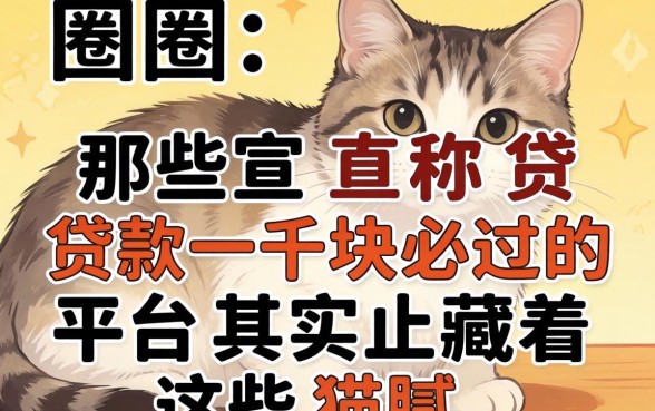 我试了一圈,那些宣称贷款一千块必过的平台其实藏着这些猫腻