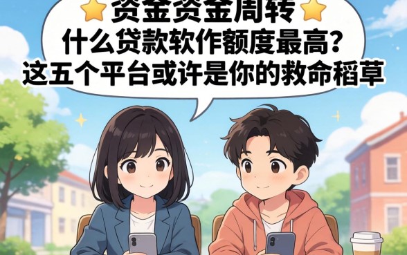 急需资金周转？什么贷款软件额度最高？这五个平台或许是你的救命稻草