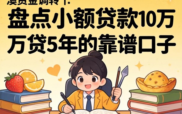 急需资金周转？盘点小额贷款10万贷5年的靠谱口子