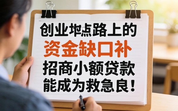 创业路上的资金缺口怎么补？2026招商小额贷款能否成为救急良方？