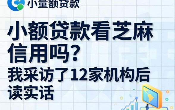 小额贷款看芝麻信用吗？我采访了12家机构后说实话