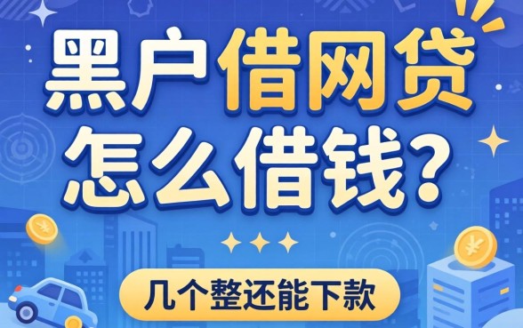 黑户借网贷怎么借钱?整理了几个还能下款的渠道