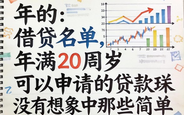 我翻遍了2026年的借贷名单，发现年满20周岁可以申请的贷款并没有想象中那么简单